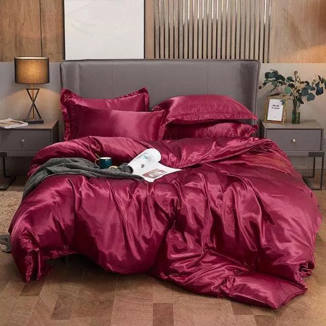 Conjunto de Roupas de Cama de Cetim Funnry™ - 4 unidades SUPER SOFT